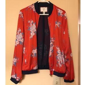 Forever 21 Floral Bomber Jacket